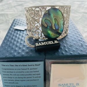 Samuel B Abalone Silver Cuff
